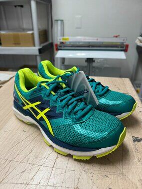 Asics Womens GT-2000 4 T656N Lapis/Safety Yellow/Soothing Sea Shoes Size 8.5